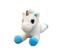 Trayosin Plush Unicorn Cuddly Toy 40/60 cm High Super Soft Unicorn Cushion Stuffed Toy Cute Plush Toy for Children Girls Doll Gift (White Blue, 40 cm)