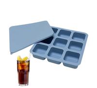 Trays for Freezer, 9 Compartments, Reusable Silicone Mould with Lid, Trays, for Bar Parties, Camping, Cocktails, Coffee, Chocolate, Sweets
