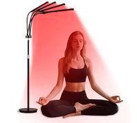 Trayvespace Red Light(660NM & 850NM & 940NM), 180LEDs Floor Red LED Lamp with 4 Heads, Near Infrared Light with 10/20/30Min Timer, Infrared Lamp for Home Use