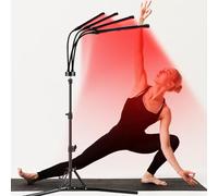 Trayvespace Red Light Lamp, 180LED Infrared Lamp with Timer, Brightness Adjustable, 360°Rotating Red Light with Eyes Protection (660nm & 850nm & 940nm)