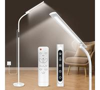 Trayvespace SAD Light Therapy Lamp, 10000 Lux UV-Free Floor Standing Daylight Lamp, 14W Tall LED Sun Lamp with Remote Control, 5 Brightness Levels & Colour Temperatures for Winter Mornings (White)