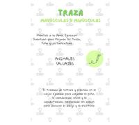 Traza Mayúsculas y Minúsculas: Animales Salvajes del Mundo para Colorear: Aventura de Caligrafía: Repasa Nombres del León, Tigre y Jirafa, y Desarrolla la Escritura con Trazos de Precisión.