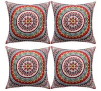 Traziewell Cushion Covers 4 Pack Modern Bohemian Mandala Cushion Covers 45 x 45cm Bohemian Throw Pillow Cases Hippie Pillowcases for Sofa Couch Bed Chair 18 x 18 Inch 6104
