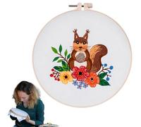 Traziewell Embroidery Kit for Beginners Adults Full Range DIY Stamped Cross Stitch Kit with Cute Pattern Animal Handmade for Home Decor 0908