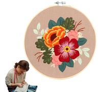 Traziewell Embroidery Kit with Pattern Cross Stitch Kits for Beginners with Hand Bouquets Patterns Hobbies and Crafts Kits 0512