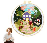Traziewell Embroidery Set Cross Stitch Kits with Patterns Cross Stitching Embroidery Needlework Kit Supplies 0707