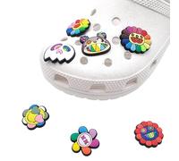 Traziewell Flower Shoe Charms Flowers Cute Sunflower Fashion Colourful Shoe Charm Accessories Decorations for Women Men 8 PCS 00414