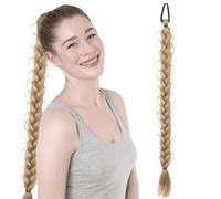 Traziewell Hair Braids Extensions Long Ponytail Extension with Hair Tie Wrap Around Hair Extensions Braid Pony Tail Fluffy Natural Soft Synthetic Hairpieces for Women Daily Wear 3427