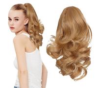 Traziewell Hair Extensions Clip in Long Claw Ponytail Extension One Piece Synthetic Great Wave Curly Hairpieces 0912