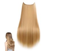 Traziewell Hairpieces Invisible Wire Hair Extension Fish Line Synthetic One Piece Secret Long Straight HairPieces for Women Hair Extensions 1014