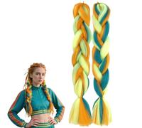 Traziewell Plait Hair Extensions Long Pony Tails Extensions Braiding Ombre Hair Extension Synthetic Afro Braids Crochet Twists High Temperature Fiber Soft Reusable Hairpieces 1610