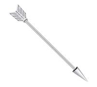 TRBR 16G Arrow Industrial Piercing Jewelry Surgical Steel, Industrial Bar Piercing, Black and Silver Industrial Jewelry for Women and Men