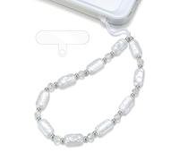 TRBR Baroque Pearl Phone Charm Wrist Strap, Beaded Lanyard Wristlet Chain, Elegant Bracelet Strap for iPhone & Cell Phone Cases (Pillar Pearl)