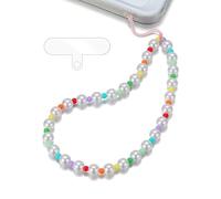 TRBR Baroque Pearl Phone Charm Wrist Strap, Beaded Lanyard Wristlet Chain, Elegant Bracelet Strap for iPhone & Cell Phone Cases