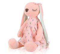 TRCHLBB Pink Long Ear Rabbits Plush Muppet Cute Bunny Plush Toy Big Eared Bunny Stuffed Animal Soft Plush Pillow Cute Stuffed Doll Cuddly Toy for children 35cm/13.8inch