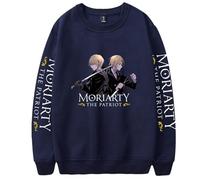 Trconk Anime Moriarty The Patriot Loose Fun Long Sleeves Sweatshirt Streetwear Hoodies Neutral Oversized Pullover Tops XXS~4XL-blue||M
