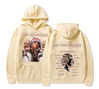 Trconk Central Cee Merch Hoodie Printed Fashion Long Sleeves Pullover Sweatshirt Oversized Casual Hoodie For Men Women XS~4XL-khaki||m