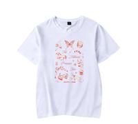 Trconk Chappell Roan Midwest Princess Tour Merch T-Shirts 2D Printed Unisex Short Sleeve Cotton Tops Casual Couple T-Shirts For Men Women XS~4XL-white||M