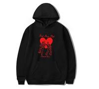 Trconk Chappell Roan Pin Pony Club Merch Hoodies Drawstring Pocket Pullover Sweatshirt Long Sleeve Tops Unisex Printed Hoodies For Men Women XS~4XL-black||3XL