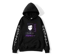 Trconk Hoodie Ergo Proxy Re-l Mayer Printed Anime Cute Hoodie Sweatshirt Harajuku Manga Long Sleeve Pullover Street Fashion Loose Couple Sweatshirt Men's and Women's XXS~3XL-Black||L