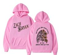 Trconk Hoodie Zach Bryan 2D Printed Unisex Long Sleeve Hoodie Casual Loose Pullover Sweatshirts Oversized Tops For Mens Womens XS-4XL-pink||l
