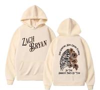Trconk Hoodie Zach Bryan 2D Printed Unisex Long Sleeve Hoodie Casual Loose Pullover Sweatshirts Oversized Tops For Mens Womens XS-4XL-khaki||m