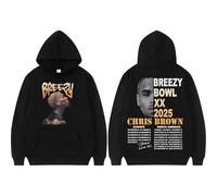 Trconk Hoodies Chris Brown Breezy Bowl XX 2025 Album Tour Printed Casual Long Sleeved Sweatshirt Fashion Oversized Pullover Hoodies Streetwear For Men Women XS~4XL-black||x_l