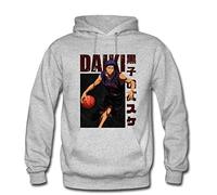 Trconk Hoodies For Men Kuroko's Basketball Hoodies Casual Sweatshirt Anime Harajuku Street Fashion Long Sleeve Pullovers Sweatshirt XXS~3XL-Grey||S