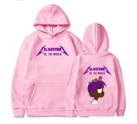 Trconk Hoodies Lil Uzi Vert Casual Printed Pullover Sweatshirt Men Women Hip Hop Fashion Neutral Long Sleeve Tops Streetwear-Pink||XXS