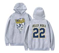 Trconk Jelly Roll Merch Hoodie Unisex Unique Long Sleeve Hoodies Women Men Fashion Casual Pullover Sweatshirt Streetwear XXS~4XL-Grey||L