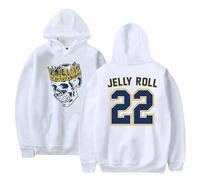 Trconk Jelly Roll Merch Hoodie Unisex Unique Long Sleeve Hoodies Women Men Fashion Casual Pullover Sweatshirt Streetwear XXS~4XL-White||XXL