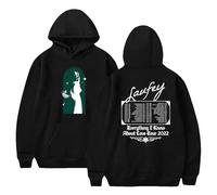 Trconk Laufey Merch Hoodies Street Fashion Long Sleeve Hoodies Men Women Unisex Casual Oversized Pullover Sweatshirt XXS~4XL-Black||L