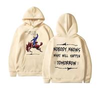 Trconk Rapper Bad Bunny Unisex Hoodies Long Sleeve Pullover Fashion Harajuku Hip Hop Streetwear Mens Womens Sweatshirt-Khaki||3XL