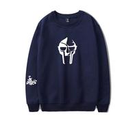 Trconk Rapper Mf Doom Crew Neck Neutral Sweatshirt Men's Women's Hoodies Harajuku Streetwear Fashion Oversized Long Sleeve Tops-blue||XXS