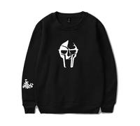 Trconk Rapper Mf Doom Crew Neck Neutral Sweatshirt Men's Women's Hoodies Harajuku Streetwear Fashion Oversized Long Sleeve Tops-Black||M