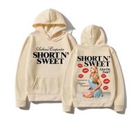 Trconk Sabrina Carpenter Merch Hoodie Men Women Fashion Unisex Long Sleeve Pullover Top Casual Sweatshirt Printed Oversized Hoodie XS~4XL-khaki||4x_l