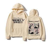 Trconk Sabrina Carpenter Merch Hoodie Men Women Printed Fashion Long Sleeve Pullover Hoodie Unisex Oversized Sweatshirt XS~4XL-khaki||s