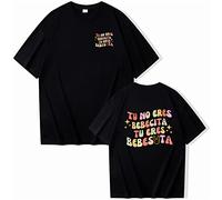 Trconk T-shirts Bad Bunny Casual Loose T-shirts Short Sleeves Tops Men Women Hip Hop Fashion Comfortable Versatile Short Sleeve T-shirts Boys Girls-Black||3XL