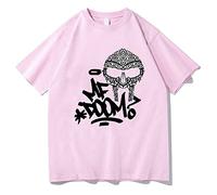 Trconk T-shirts MF Doom Printed T-shirts Funny Vintage Cotton Men Women Summer Casual Unisex Fashion Loose Short Sleeve Tops XXS~3XL-Pink||M