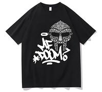 Trconk T-shirts MF Doom Printed T-shirts Funny Vintage Cotton Men Women Summer Casual Unisex Fashion Loose Short Sleeve Tops XXS~3XL-Black||XS