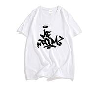 Trconk T-shirts MF DOOM Printed Versatile T-shirts Short Sleeves Men's Women's Cotton Casual Loose Fashion T-shirts Short Sleeves Tops-White||M