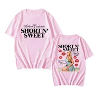 Trconk T-Shirts Sabrina Carpenter Unisex Oversized Short Sleeves Cotton Streetwear Top Summer Casual T-Shirt for Men Women XS~4XL-Pink||x_s