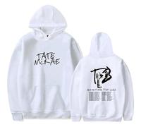 Trconk Tate Mcrae Are We Flying Hoodies Mens Womens Printed Long Sleeve Pullover Sweatshirts Hip Hop Street Fashion Hoodies XXS~4XL-White||S