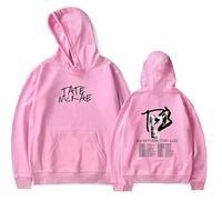 Trconk Tate Mcrae Are We Flying Hoodies Mens Womens Printed Long Sleeve Pullover Sweatshirts Hip Hop Street Fashion Hoodies XXS~4XL-Pink||XS