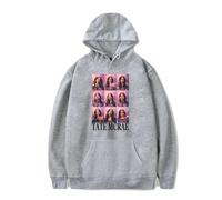 Trconk Tate Mcrae Are We Flying Tour Hoodies Casual Printed Pullovers Sweatshirt Mens Womens Street Fashion Oversized Long Sleeve Hoodies XXS~4XL-Grey||S