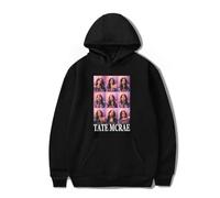 Trconk Tate Mcrae Are We Flying Tour Hoodies Casual Printed Pullovers Sweatshirt Mens Womens Street Fashion Oversized Long Sleeve Hoodies XXS~4XL-Black||S