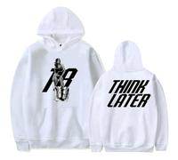 Trconk Tate McRae Think Later Tour Merch Hoodies Mens Womens Fashion Casual Long Sleeve Sweatshirts Oversized Unique Pullover Hoodies XXS~4XL-White||XS