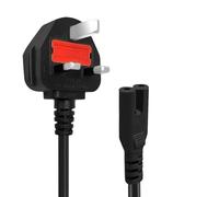 TRD Figure 8 Power Lead 2M - 2 Pin Mains Cable IEC C7 UK Plug for Printer, Laptop Charger, TV Power Cable Compatible With PS4, PS5, Xbox Series X, Samsung, Sony, LG, Panasonic