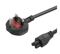 TRD UK Cloverleaf 3 Pin Power Cable For Laptop chargers 1M, 1.8M, 3M, 5M, Mains Power Cord lead For PC, Scanners, Printers, TV Power Cable (5M)