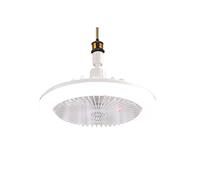 TRDEWR Ceiling Fan Lights 3 Speeds Silent Ceiling Fan with Lighting Lamp E27 Converter Base with Remote Control for Bedroom Home Good Light and Shadow Effects(White no Control)